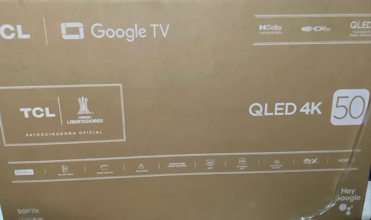 TV TCL 50" QLED 4K 50P7K Google TV -  nova  - Foto 4
