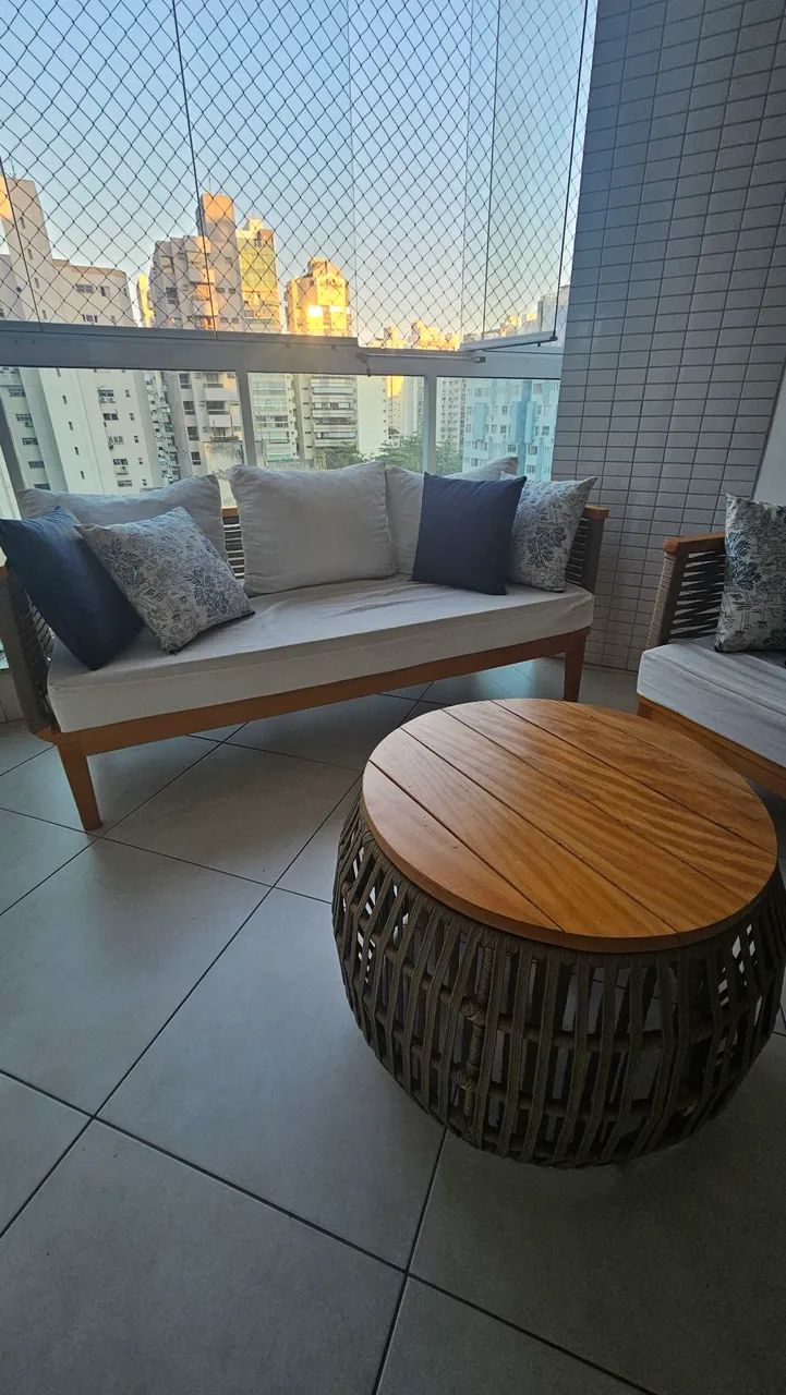 Móveis corda náutica - sofá, poltronas, mesa de centro e almofadas - Foto 2