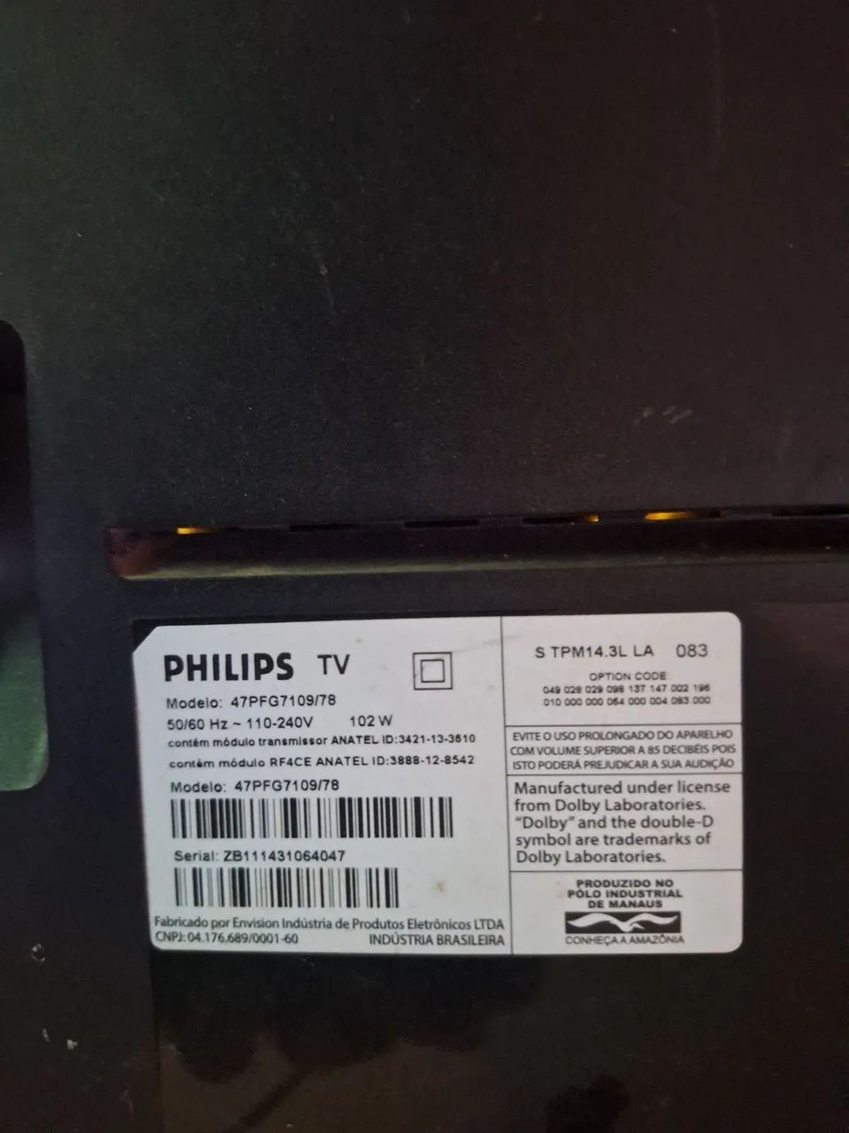 Smart tv Philips 47polegadas