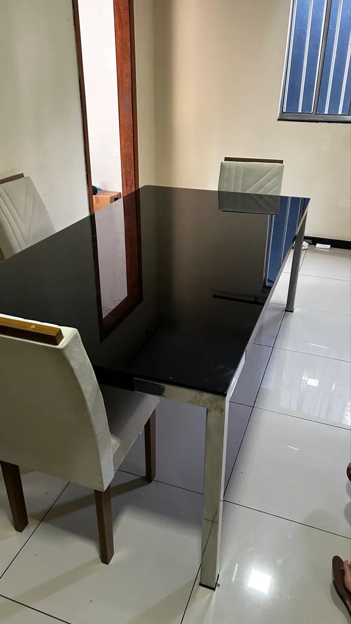 Mesa de vidro 8 lugares  - Foto 2