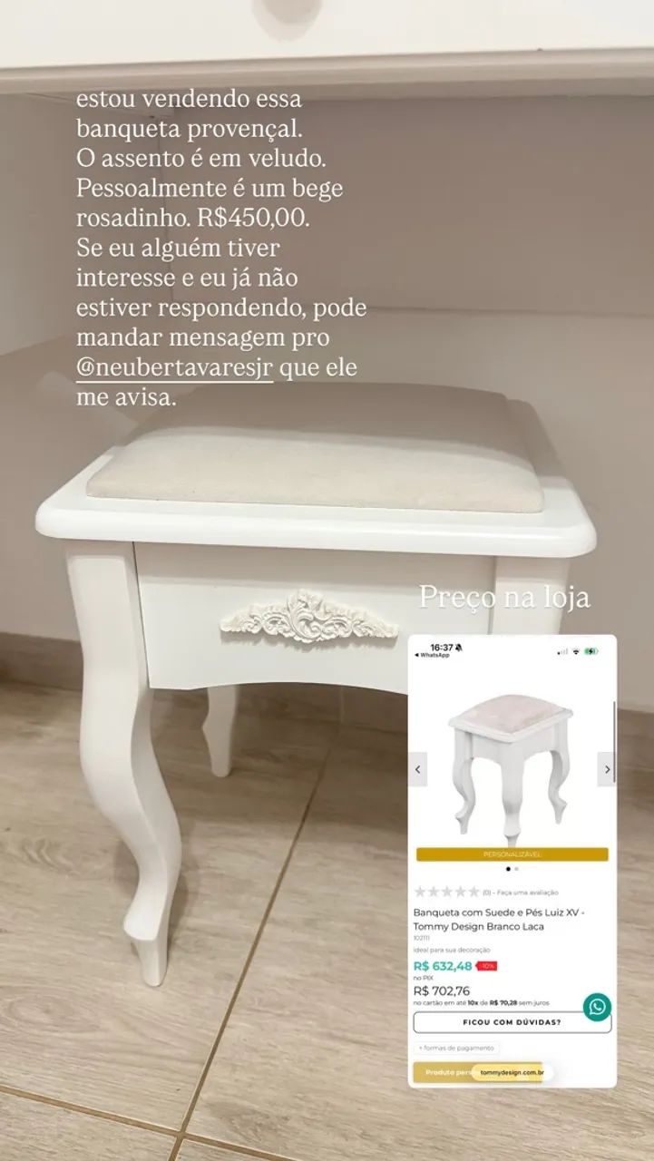 Banqueta provençal 