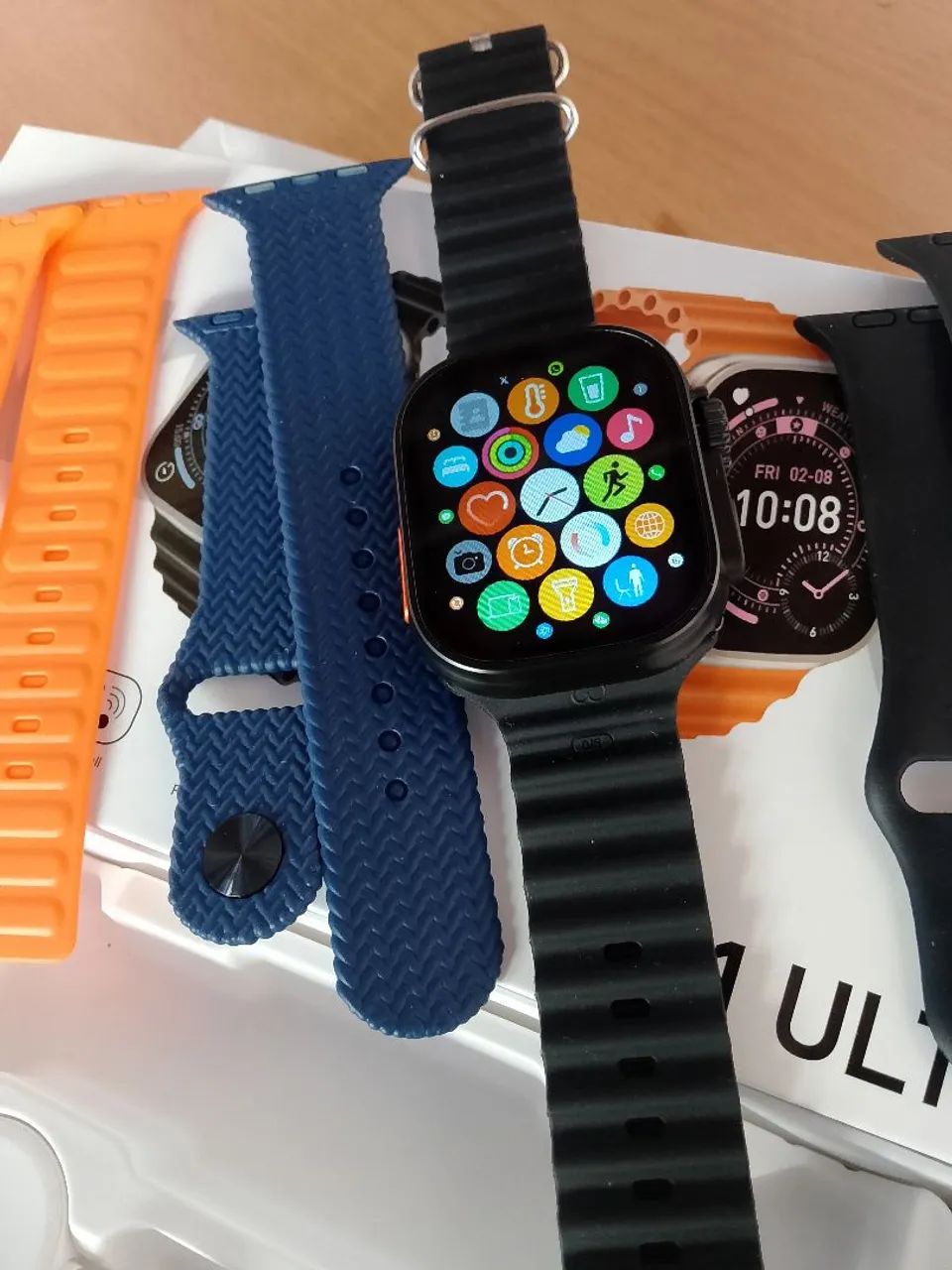Relógio smartwatch N11 ultra 4 pulseiras 