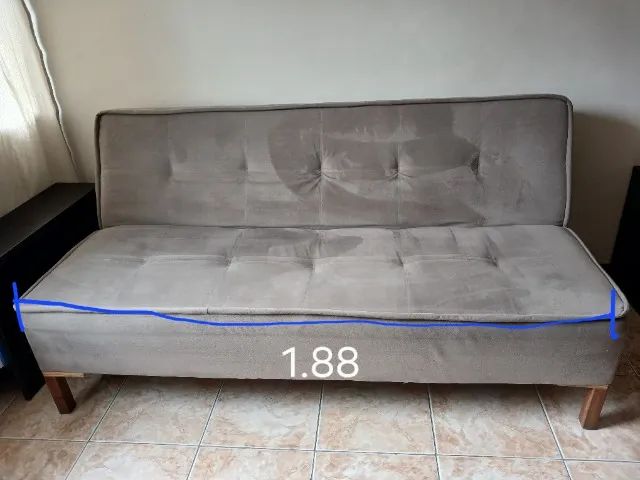 Sofá-Cama Casal Cinza, Bem Conservado - Foto 2