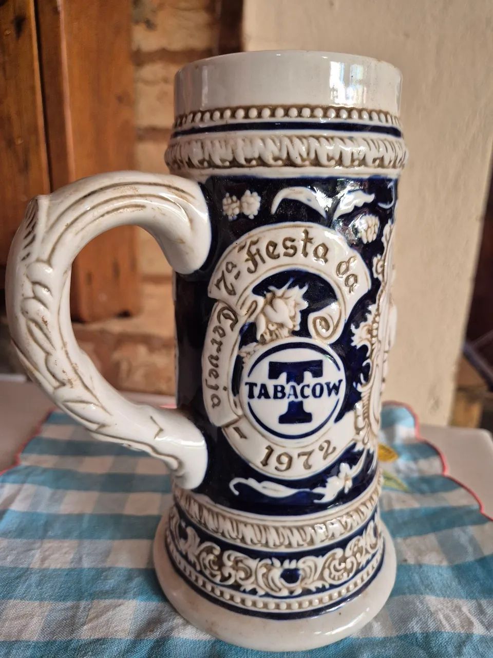 Caneca antiga pintada a mao  - Foto 3