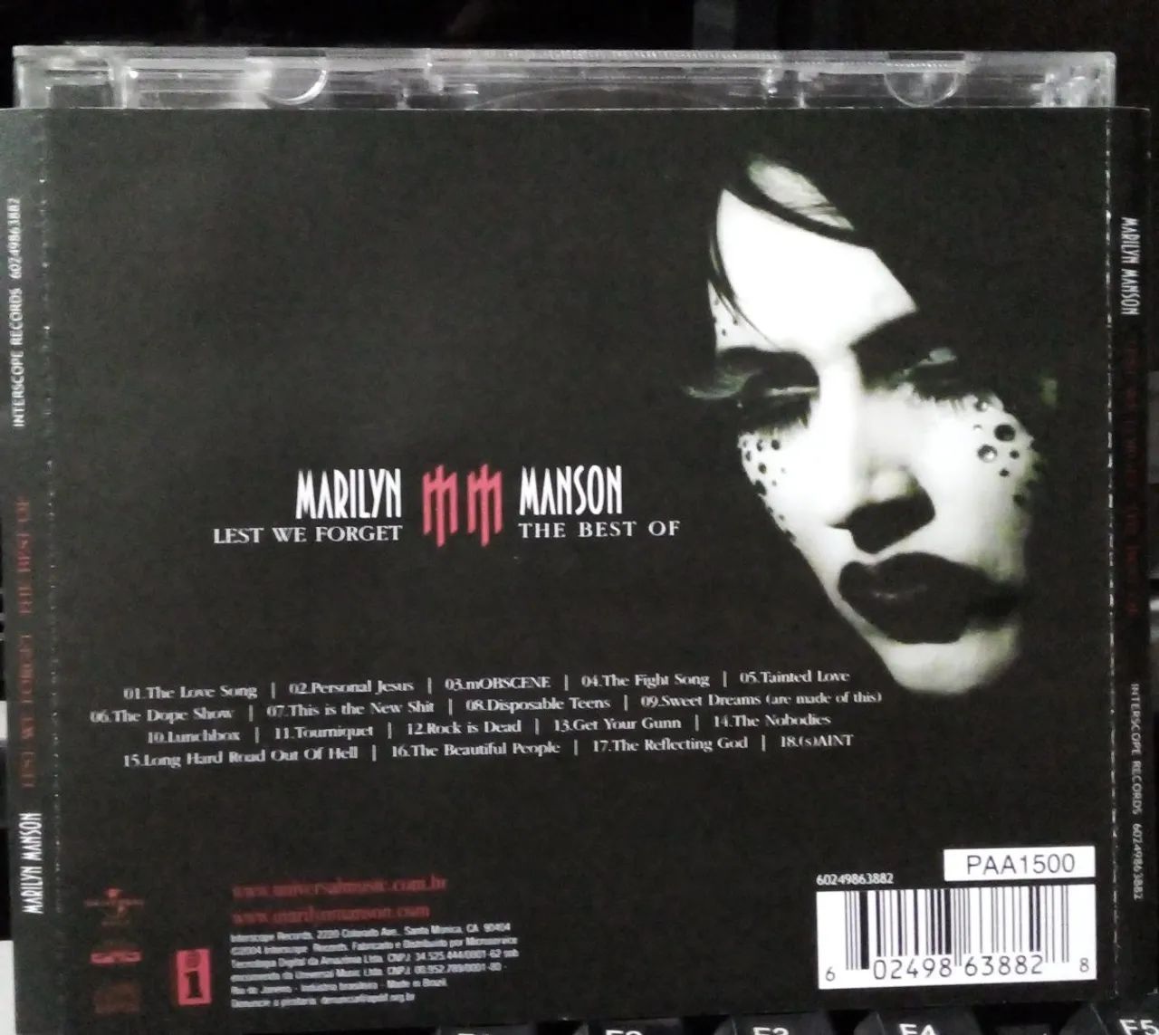 Marilyn Manson - Lest We Forget - The Best of CD DVD 2004