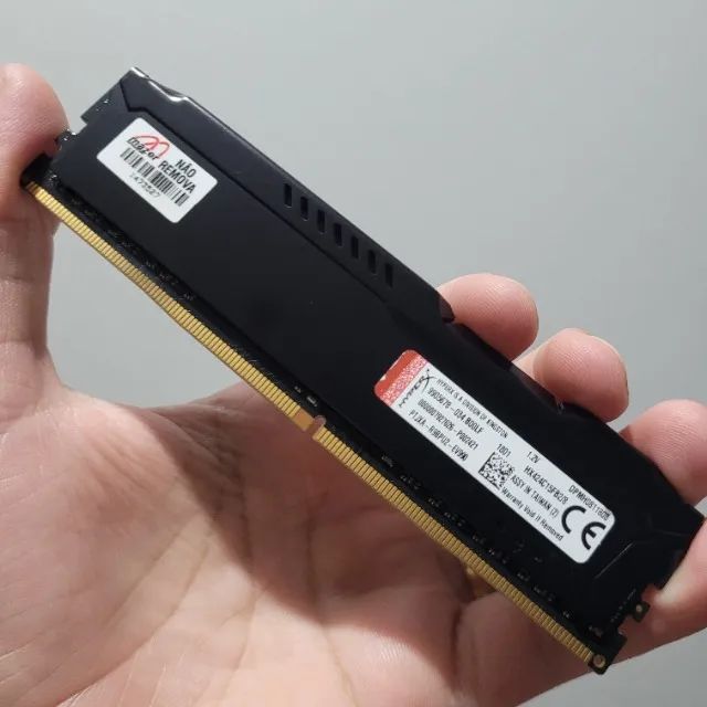 Memória Ram 16GB DDR4 2400MHz 1.2V Kingston HyperX Fury Preta HX424C15FB2/8 ( 2 x 8GB ) - Foto 4