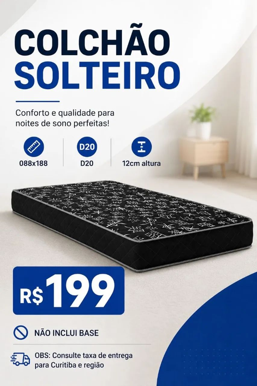 Colchoes solteiro a pronta entrega apartir 199