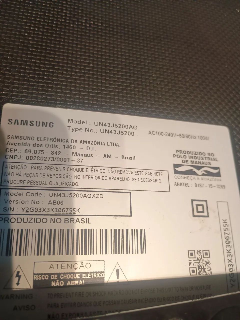 Tv smart Samsung 43  não tá ligando  - Foto 2
