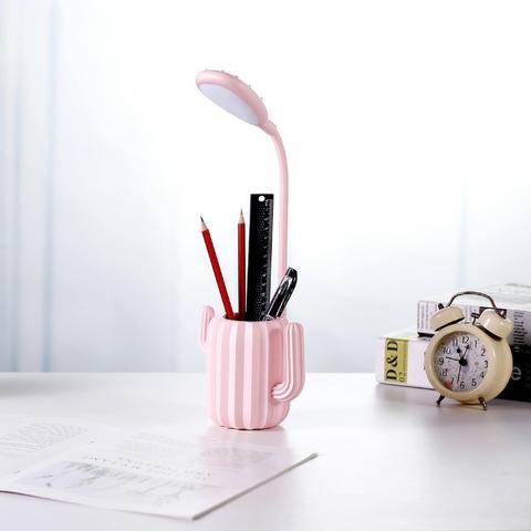 Luminária De Mesa USB Em formato Cactos Touch Led