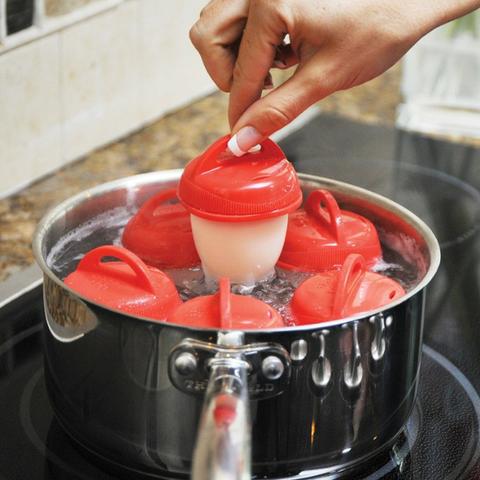 Kit de 6 Formas de Silicone Para Cozinhar Ovos
