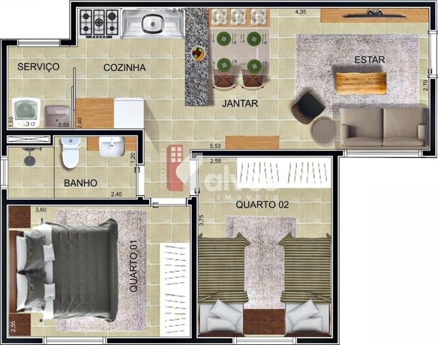 Apartamento com 2 quartos, Jardim Parati - Campo Grande - Foto 19