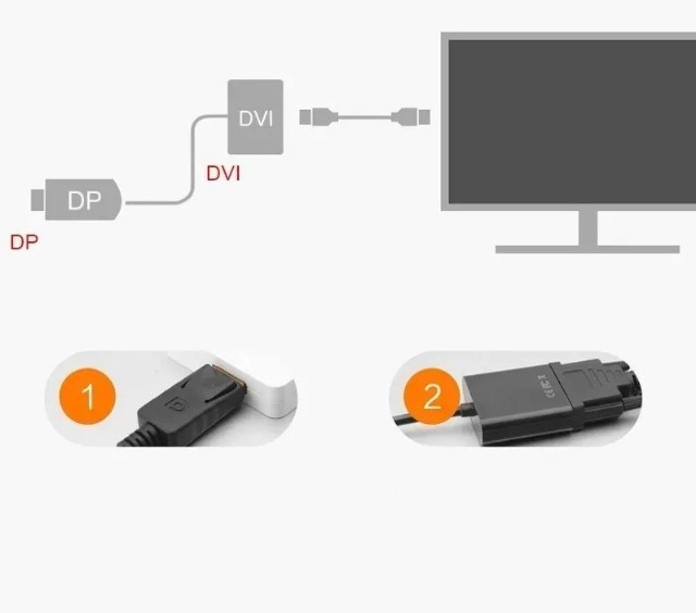Cabo Adaptador Displayport Macho Para Dvi (24+5) Fêmea - 257 - Foto 2