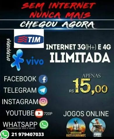 Internet móvel ilimitada 