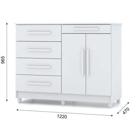 Cômoda Sírius 5 Gavetas 2 Portas - Promoção - Fazemos Entrega - Foto 2