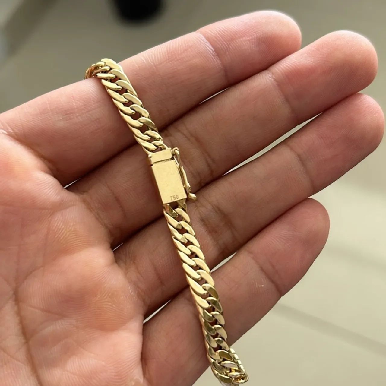 Pulseira Grumet Oca ouro 18k nova 21cm