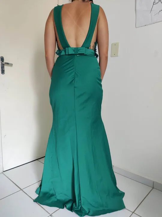 Vestido festa verde esmeralda  - Foto 2