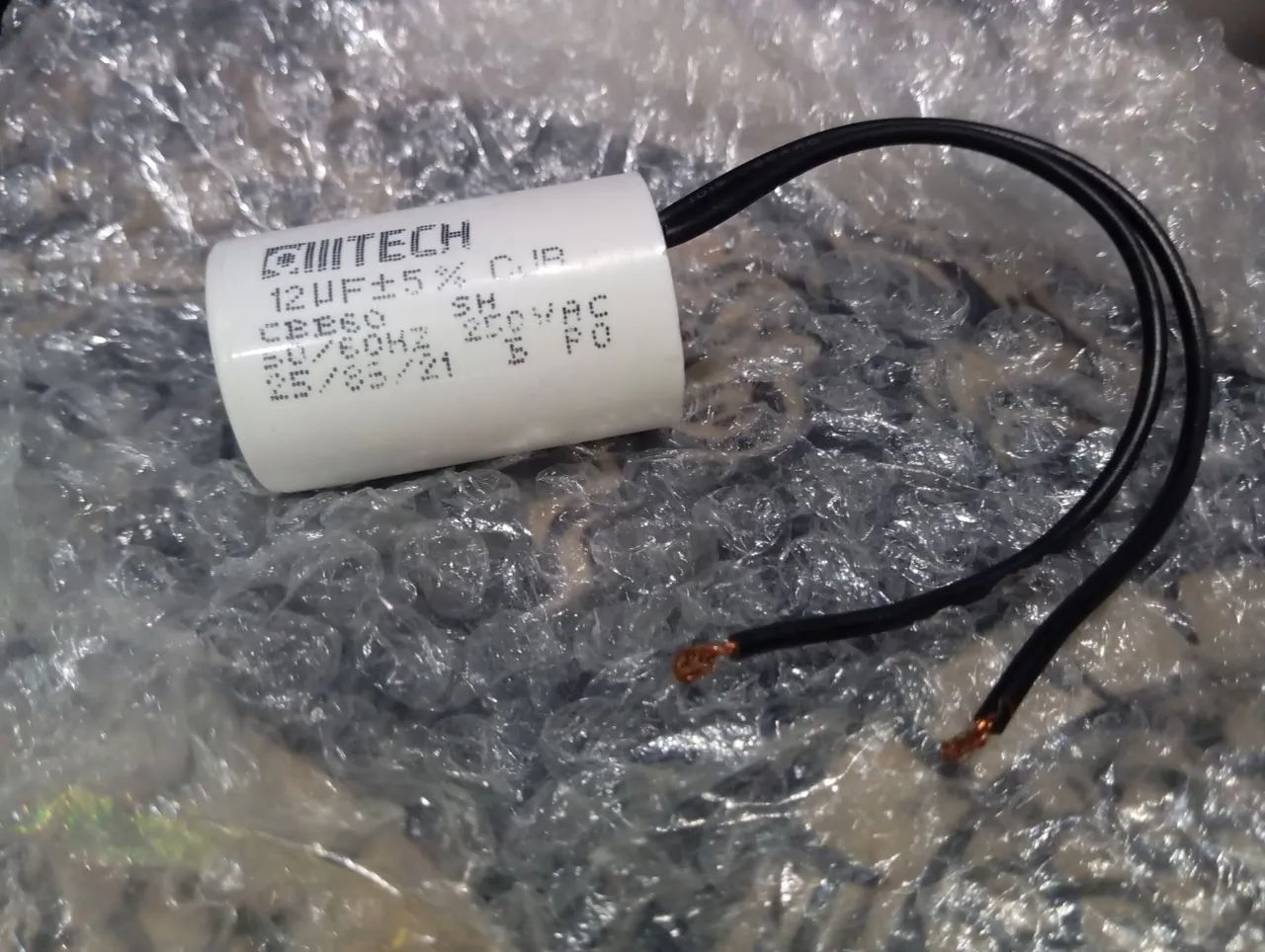 Capacitor 12uf X 250vca Motores 220v De Portão - Foto 2