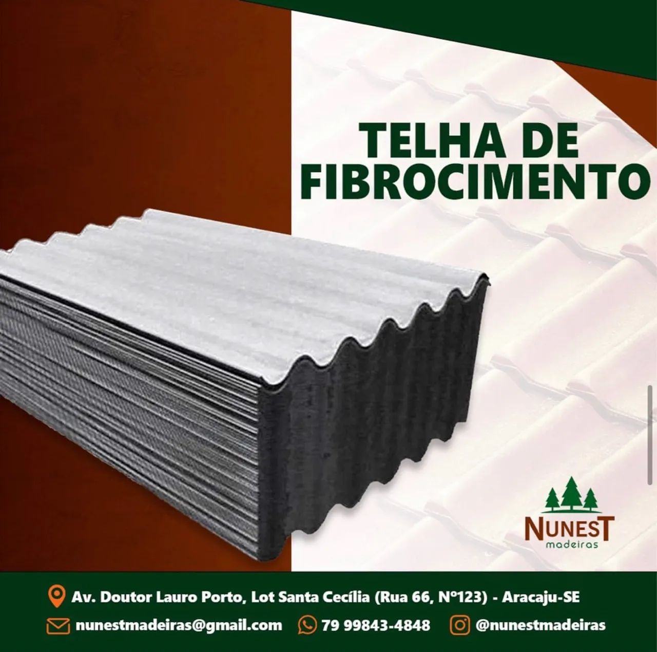 TELHA ETERNIT FIBROCIMENTO 