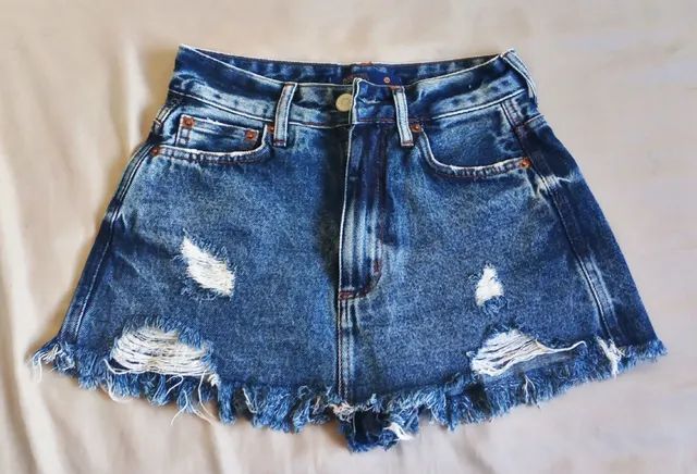 Short saia best sale jeans renner