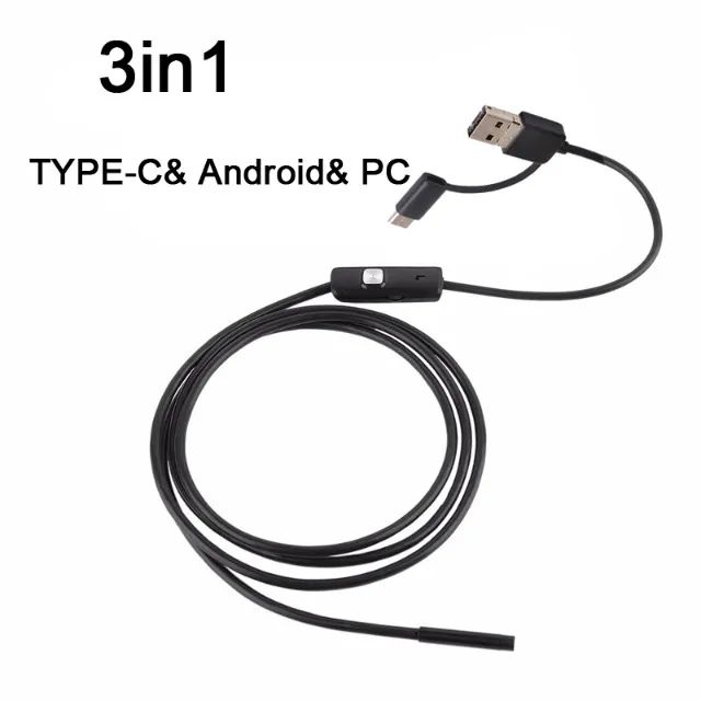 Camera Endoscópica 10m Usb Tipo-c 8mm, 720p, 3 Em 1, Android B0207 - Foto 4