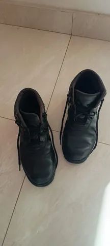 Bota Coturno Militar Couro Cano Curto - Foto 4