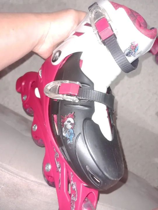 Patins Infantil Vermelho - Foto 2