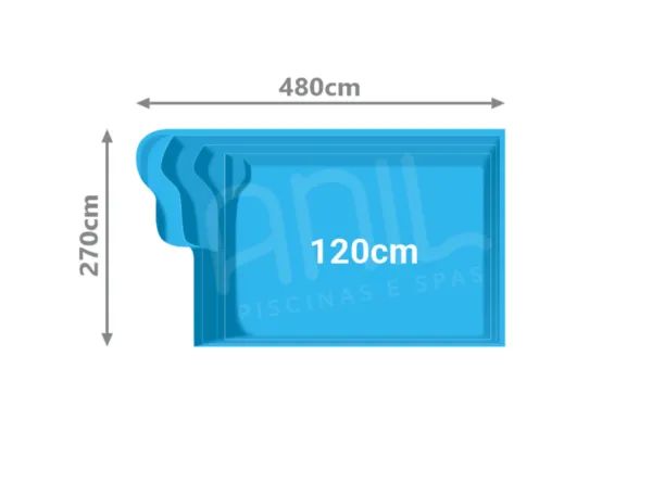 Ana: Piscina media 4,78 x 2,65 incluso e casa de maquinas com todo maquinário+ Frete - Foto 3