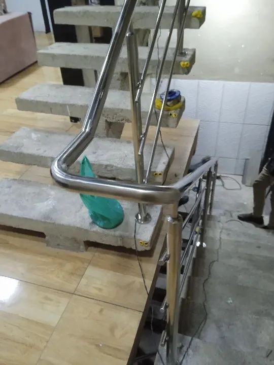 Inox corrimão bancadas barra de apoio mesa vidro espelho  - Foto 6