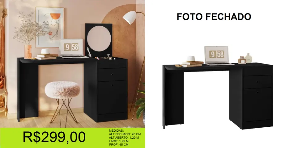 Penteadeira a pronta entrega