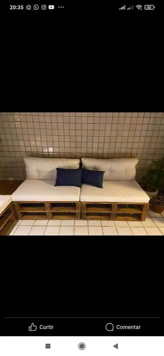 Sofá de Pallet para Área Externa