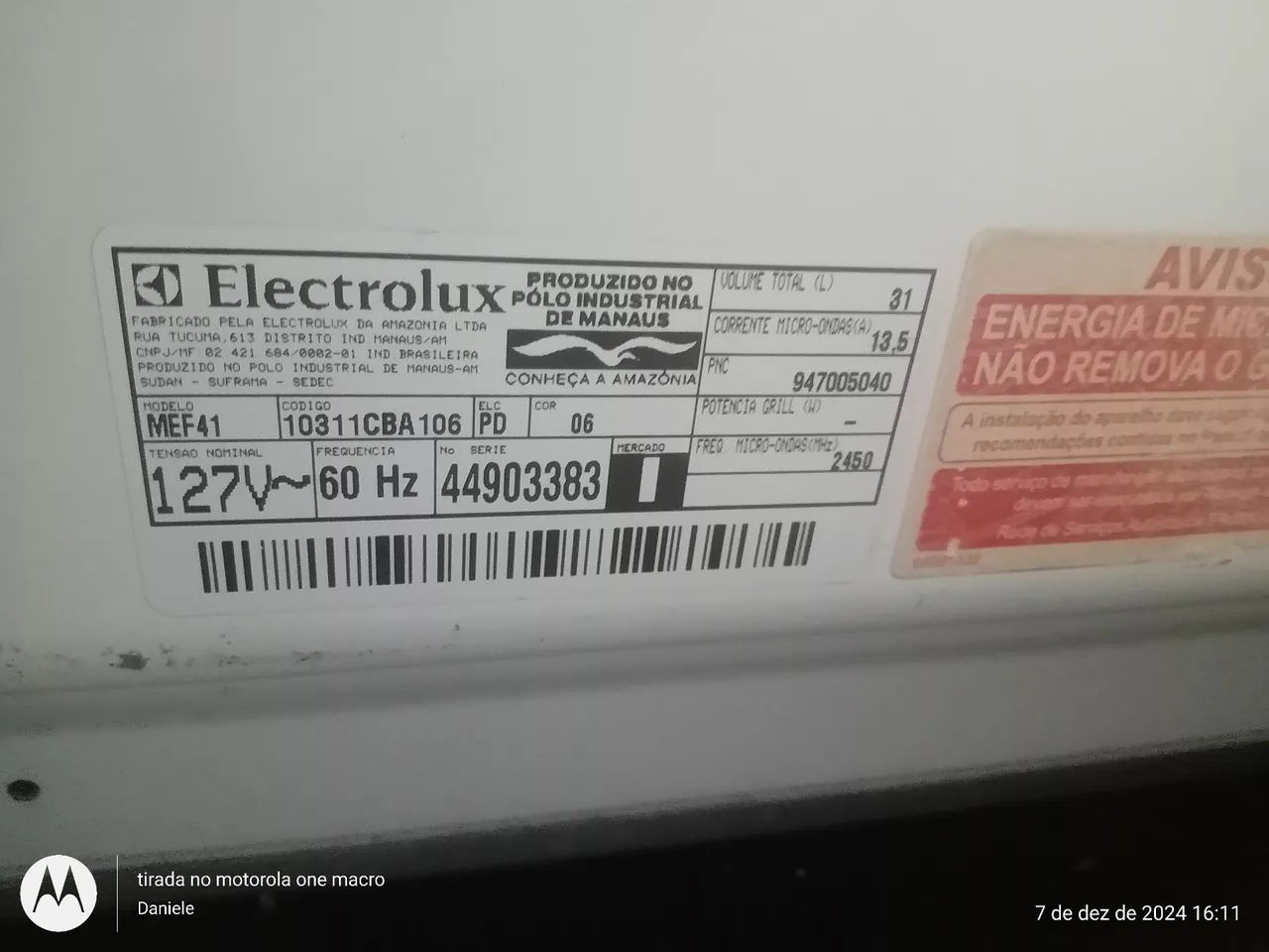 Micro-ondas Electrolux com defeito - Foto 4