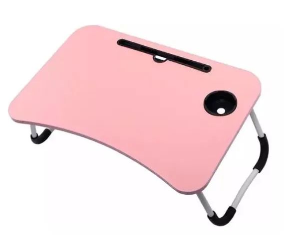 Mesa Dobrável para Notebook/Tablets/Refeições Cor Rosa - Foto 2
