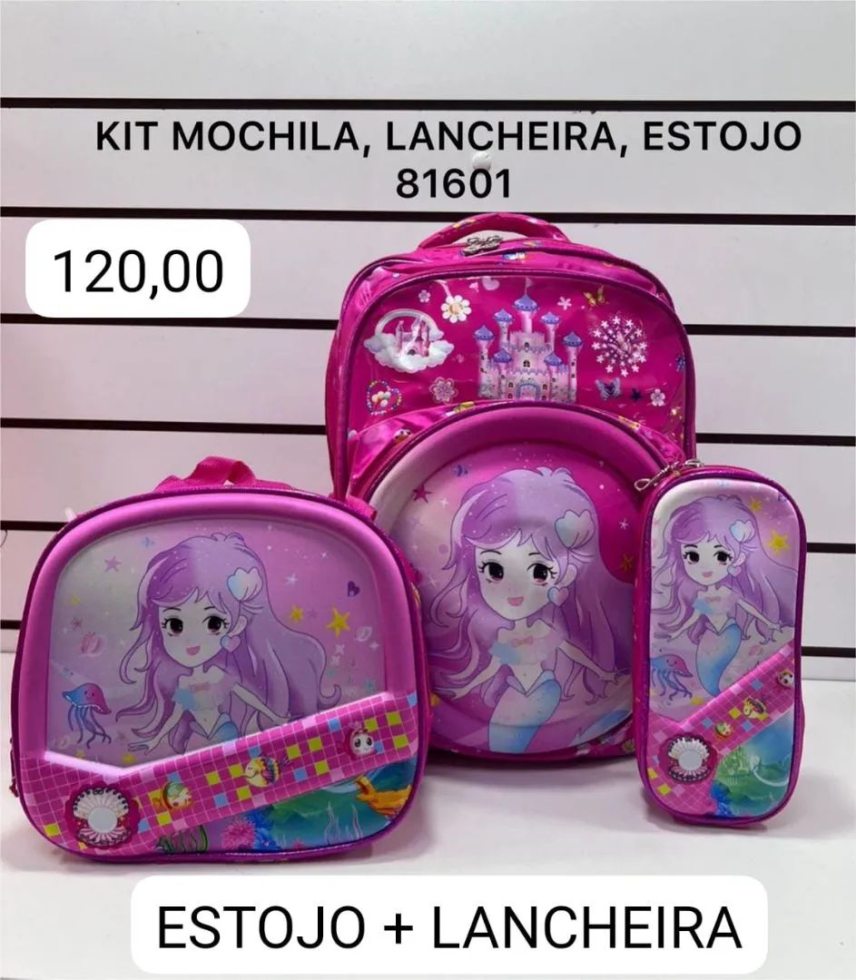 Kit Mochila, Lancheira e Estojo infantil  - Foto 2