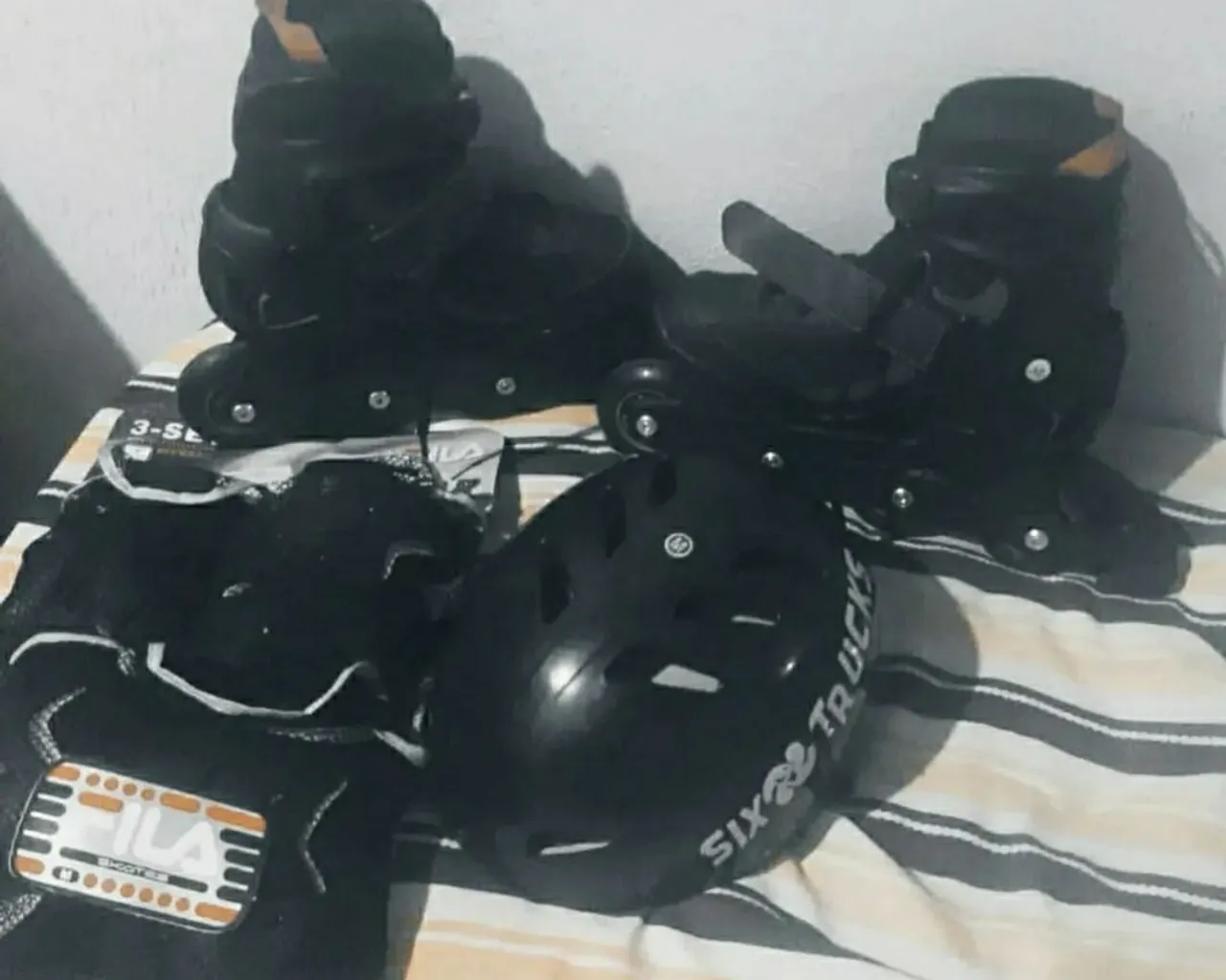 Kit Patins e Equipamentos de Proteção