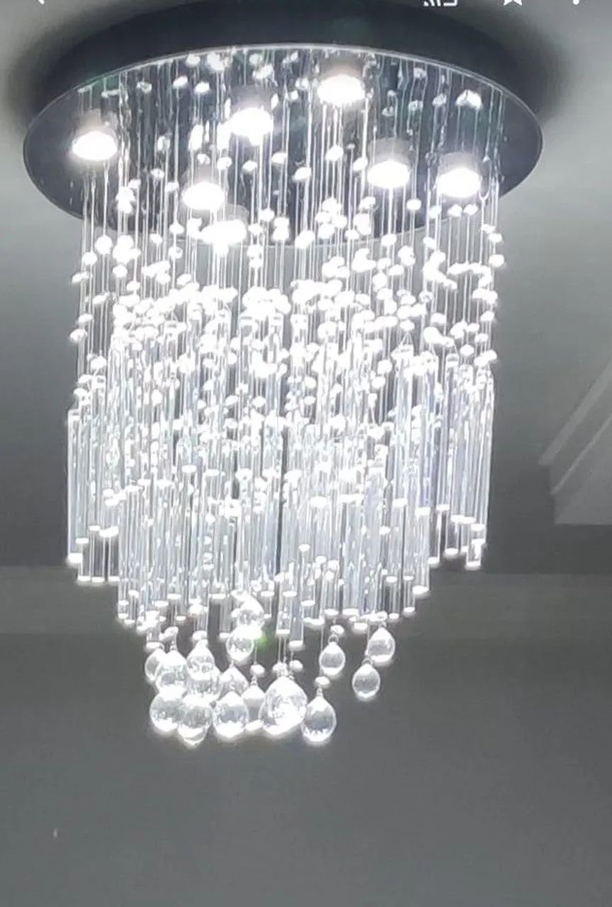 Lustre de Cristal de sete lâmpadas GU10, com 60cm de diâmetro. - Foto 3