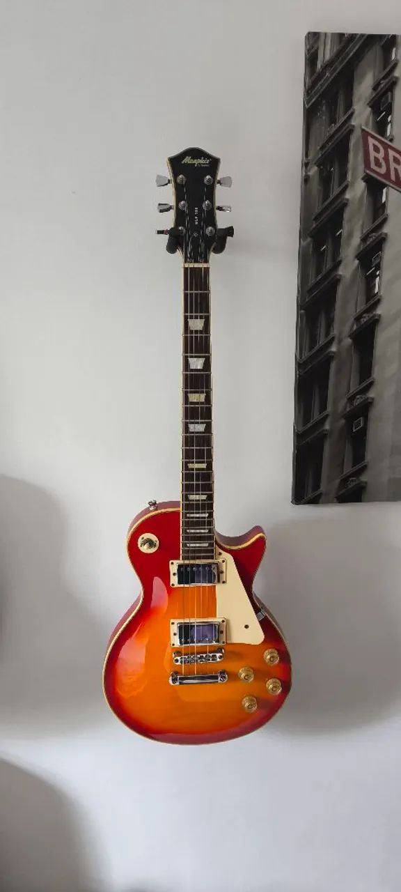Guitarra Les Paul Memphis MLP-100 - Clássica, potente e pronta pra tocar! - Foto 3