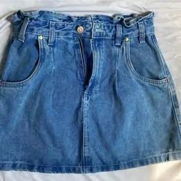 Saia jeans azul hering 36 