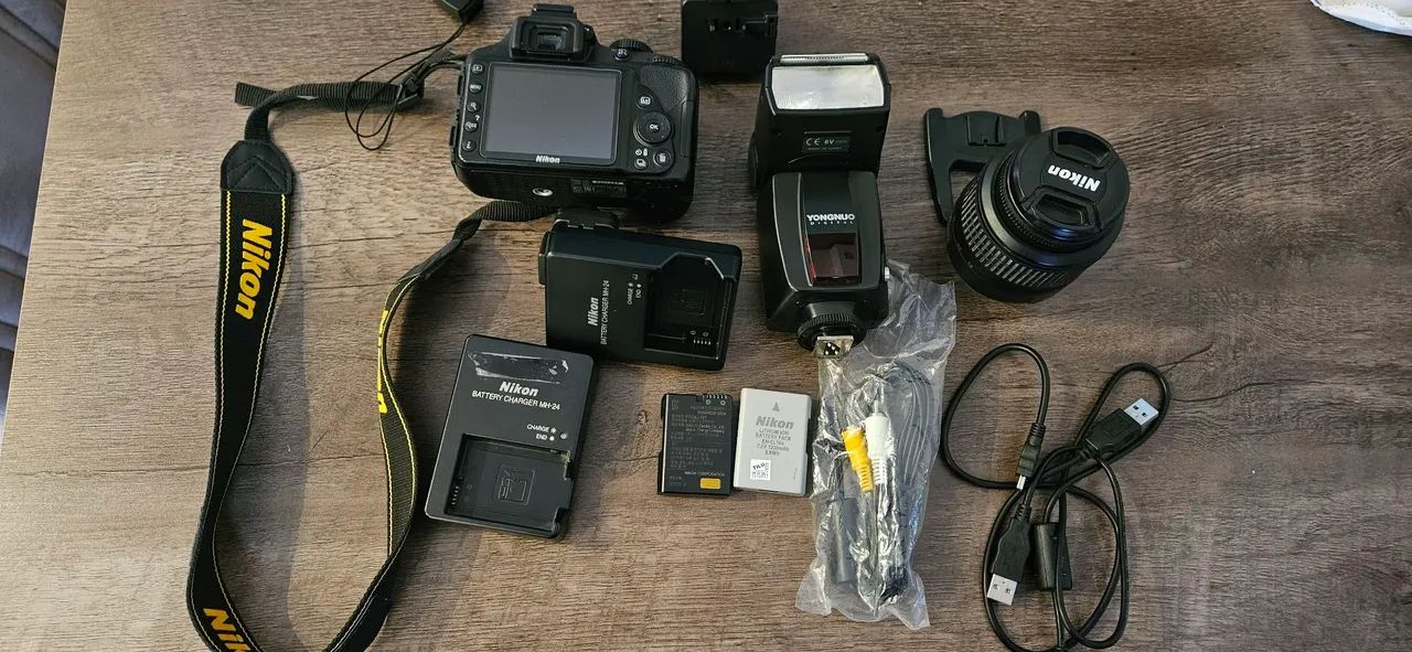 Câmeras Nikon d330 com Flash e Lente - Foto 5