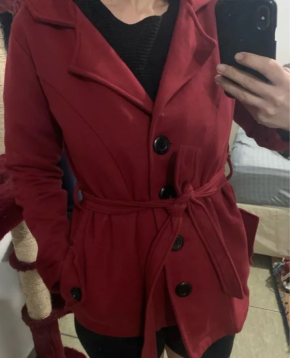 Casaco feminino vermelho - Foto 2