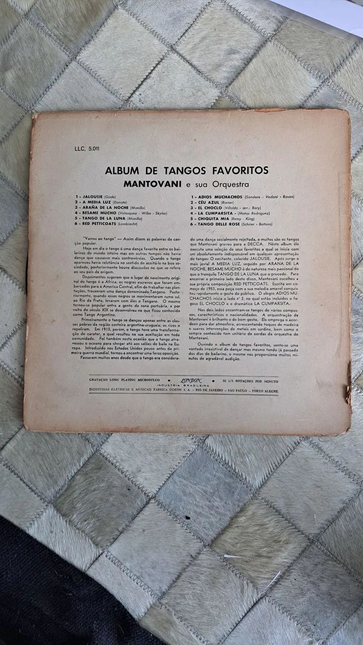 Álbum de Tangos Favoritos - Mantovani - Foto 2