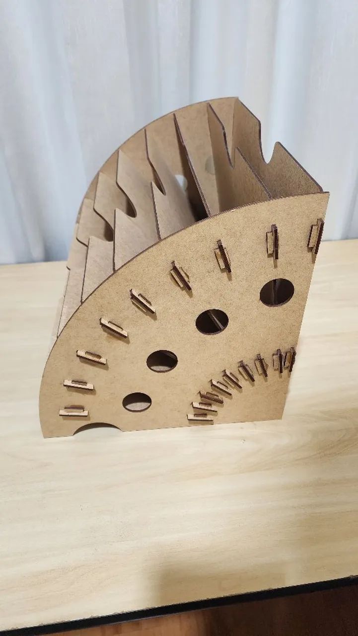 Organizador de escritório de madeira