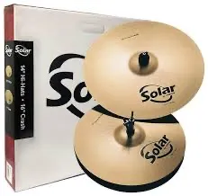 Kit de Pratos Solar Sabian 14" Hi-Hat e 16" Crash