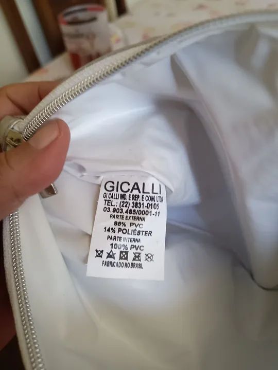 Bolsa de mão nécessaire feminina prata - Foto 5