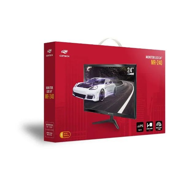 Monitor C3Tech 24" Led, Full HD, 60Hz, 5ms, IPS, Vesa, Widescreen, Hdmi/VGA - WZetta - Foto 4