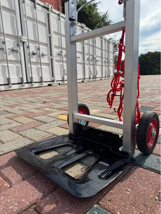 Carrinho Para Cargas Em Alumínio E Aço 100kg/ Rodas de Borracha, Dobrável - Foto 2