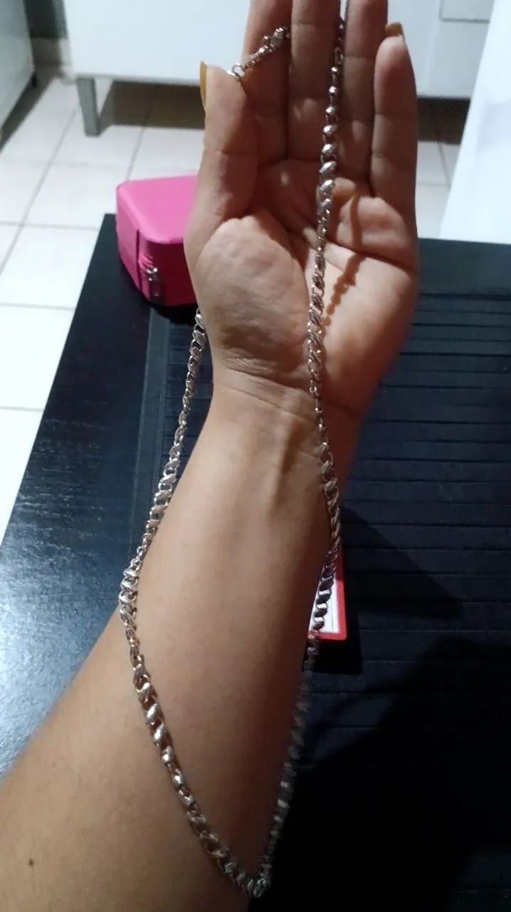 Colar masculino banhado a prata Rose Benedetti - Foto 2