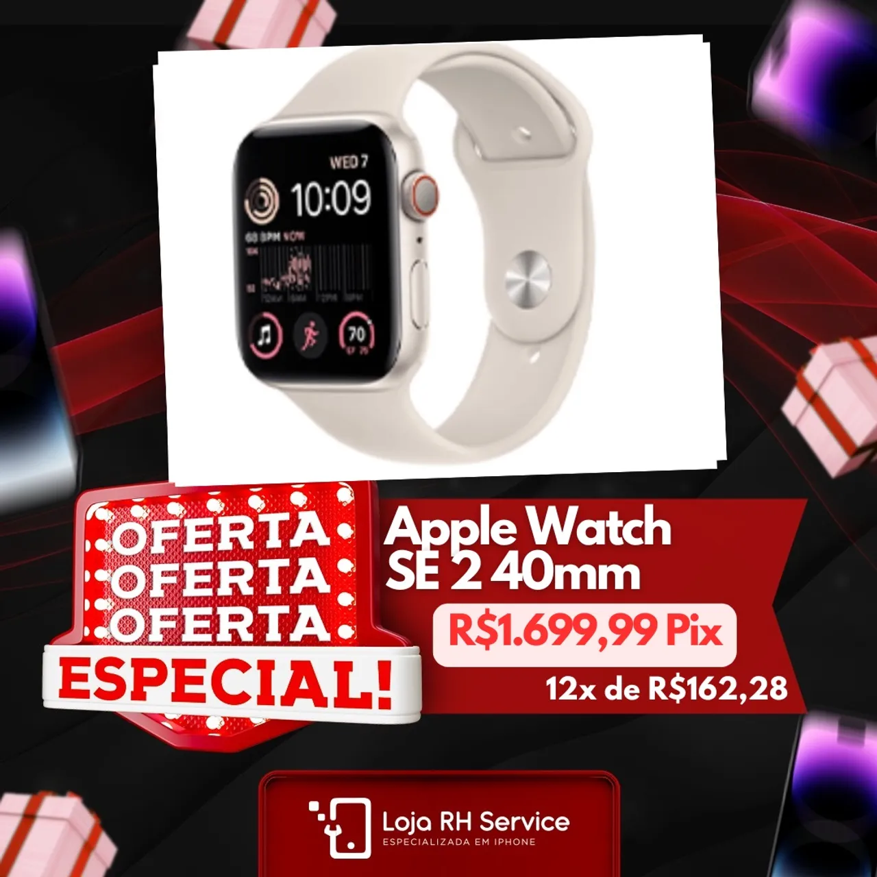 Apple Watch SE 2 40mm Starlight - Loja física melhor avaliada