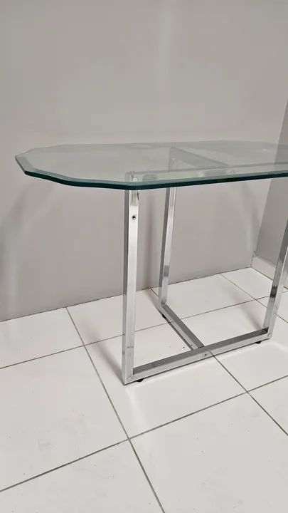 Mesa de centro em vidro e aço inox - Foto 3