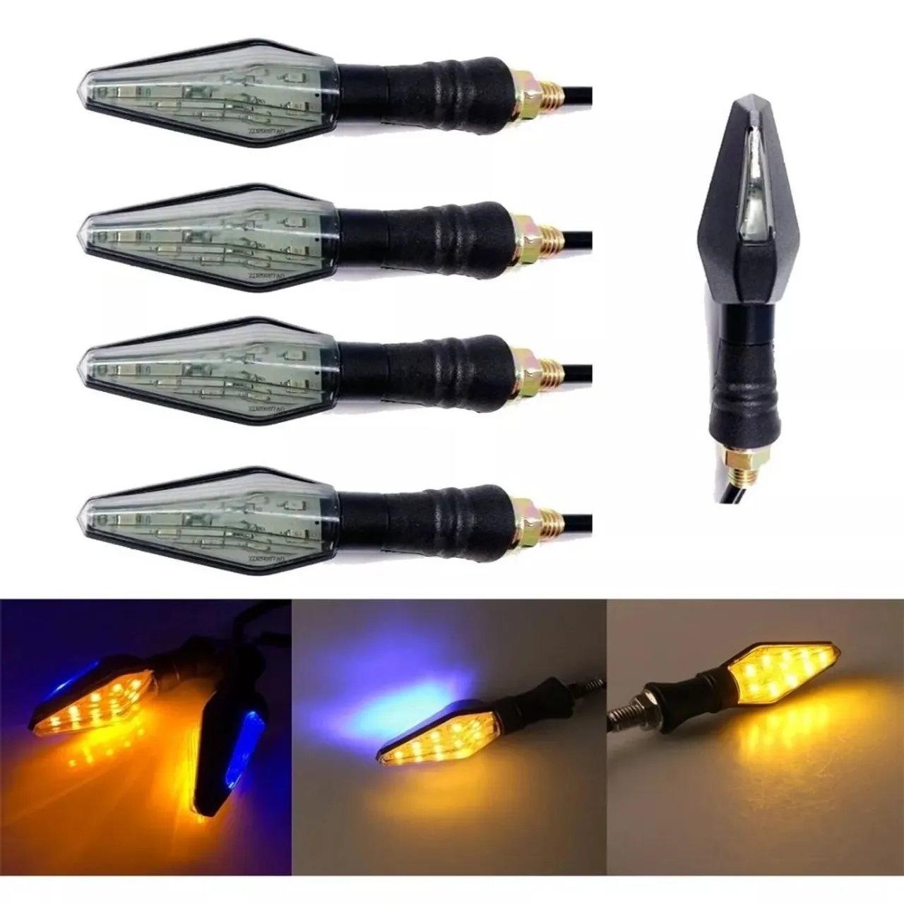 Kit 4 Piscas de LED para Moto - Universal - 4 Peças