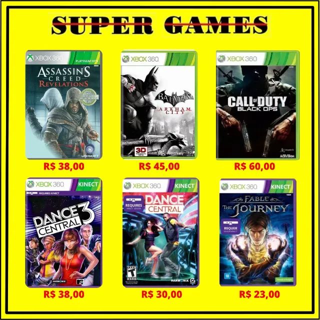 Jogos XBOX 360 em até 6x sem juros, Loja física desde 2004, Próximo ao Metrô.